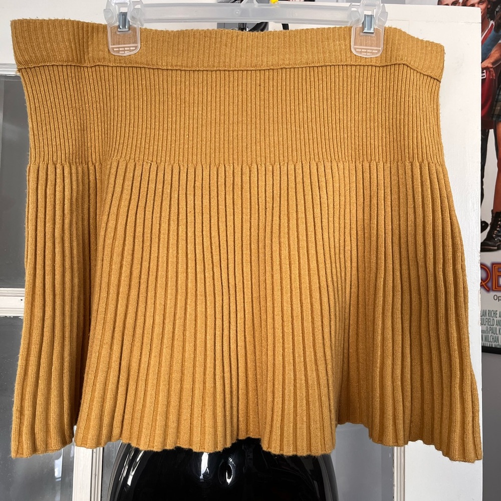Ribbed Mustard Skirt